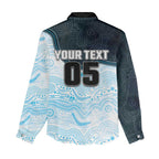 Custom Sharks Women Casual Shirt Fish Mascot With Aboriginal Indigenous