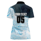 Custom Sharks Women Polo Shirt Fish Mascot With Aboriginal Indigenous