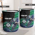 Custom Warriors Laundry Basket Tiki Mascot With Aboriginal Indigenous