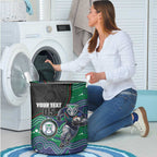 Custom Warriors Laundry Basket Tiki Mascot With Aboriginal Indigenous
