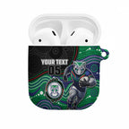 Custom Warriors AirPods Case Tiki Mascot With Aboriginal Indigenous