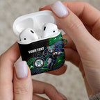 Custom Warriors AirPods Case Tiki Mascot With Aboriginal Indigenous