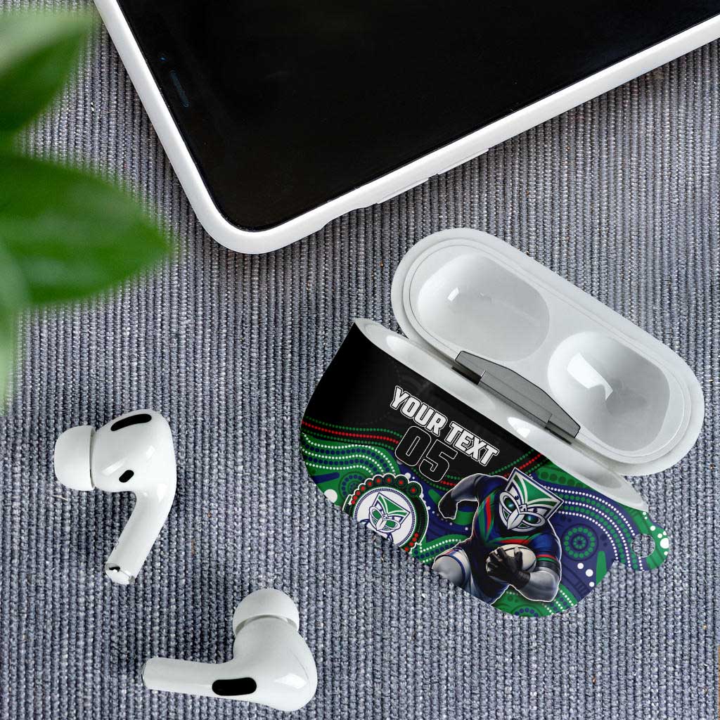 Custom Warriors AirPods Case Tiki Mascot With Aboriginal Indigenous