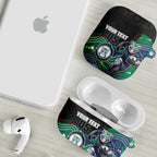 Custom Warriors AirPods Case Tiki Mascot With Aboriginal Indigenous