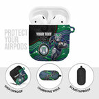 Custom Warriors AirPods Case Tiki Mascot With Aboriginal Indigenous