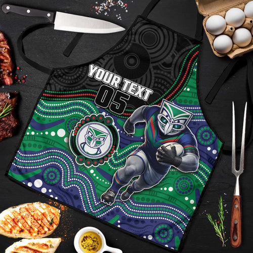 Custom Warriors Apron Tiki Mascot With Aboriginal Indigenous