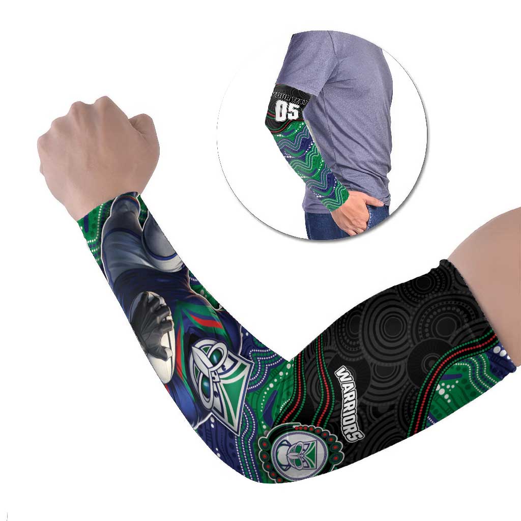 Custom Warriors Arm Sleeves Tiki Mascot With Aboriginal Indigenous