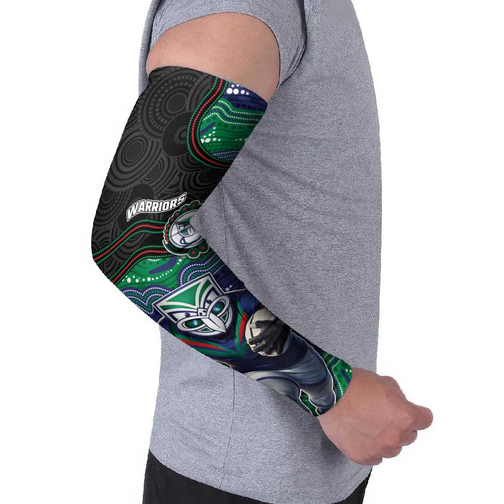 Custom Warriors Arm Sleeves Tiki Mascot With Aboriginal Indigenous