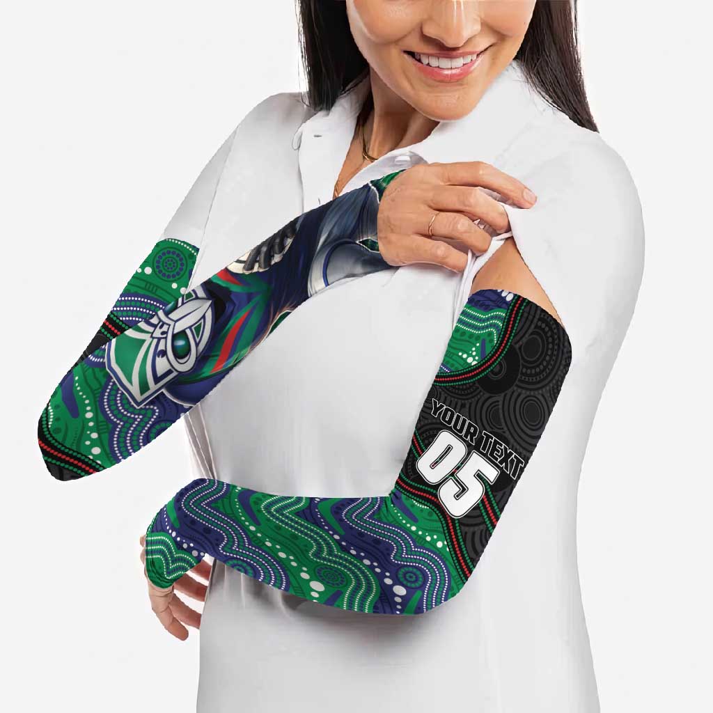Custom Warriors Arm Sleeves Tiki Mascot With Aboriginal Indigenous