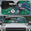 Custom Warriors Auto Sun Shade Tiki Mascot With Aboriginal Indigenous