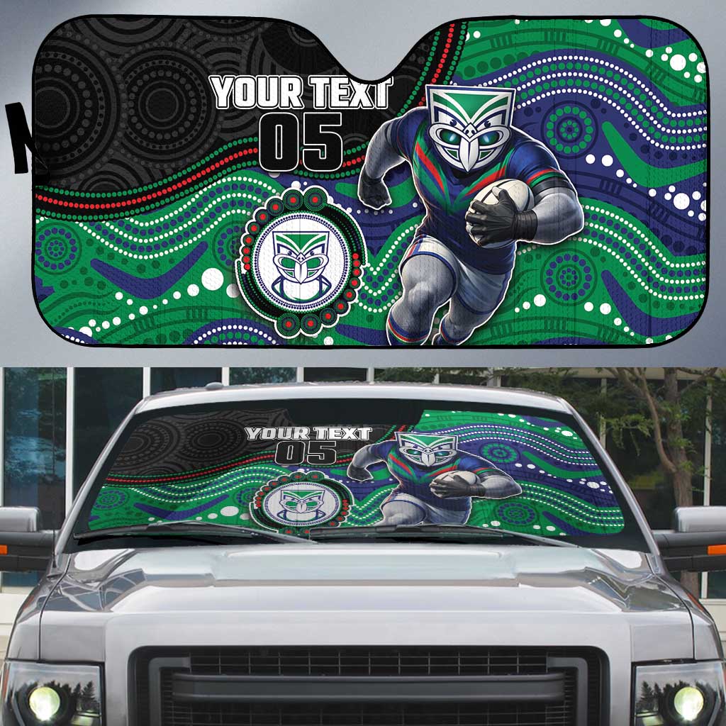 Custom Warriors Auto Sun Shade Tiki Mascot With Aboriginal Indigenous