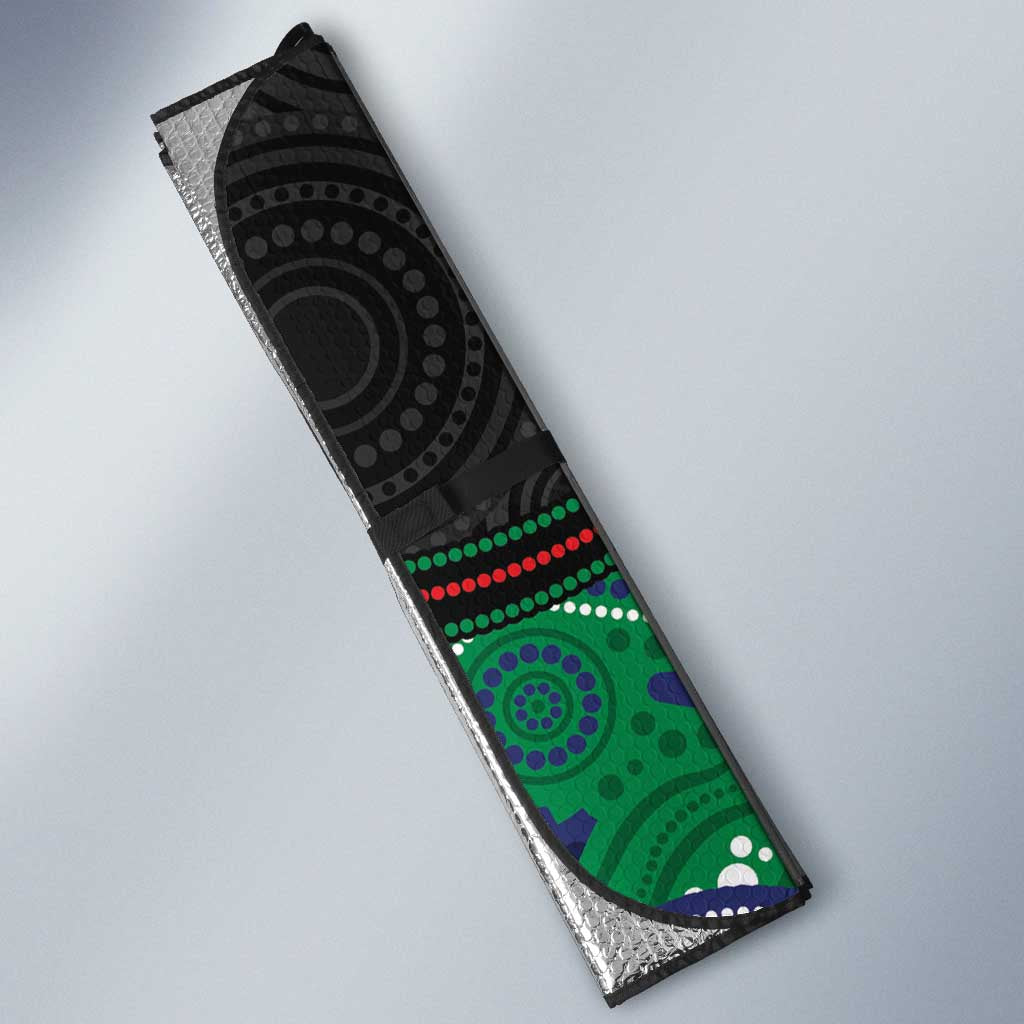 Custom Warriors Auto Sun Shade Tiki Mascot With Aboriginal Indigenous