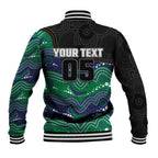Custom Warriors Baseball Jacket Tiki Mascot With Aboriginal Indigenous