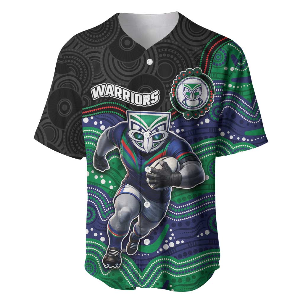 Custom Warriors Baseball Jersey Tiki Mascot With Aboriginal Indigenous