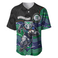 Custom Warriors Baseball Jersey Tiki Mascot With Aboriginal Indigenous
