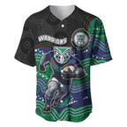 Custom Warriors Baseball Jersey Tiki Mascot With Aboriginal Indigenous