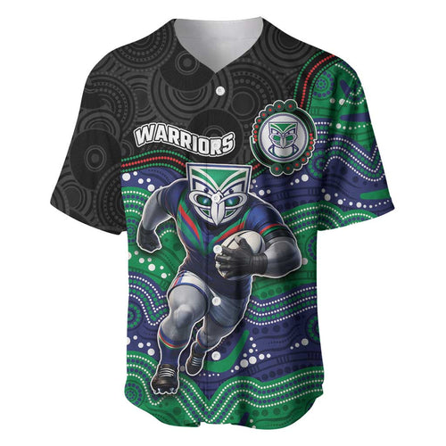 Custom Warriors Baseball Jersey Tiki Mascot With Aboriginal Indigenous