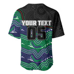 Custom Warriors Baseball Jersey Tiki Mascot With Aboriginal Indigenous
