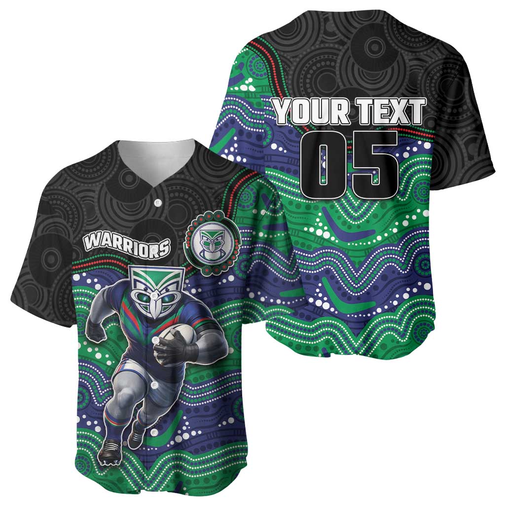 Custom Warriors Baseball Jersey Tiki Mascot With Aboriginal Indigenous