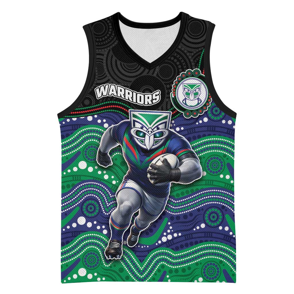 Custom Warriors Basketball Jersey Tiki Mascot With Aboriginal Indigenous