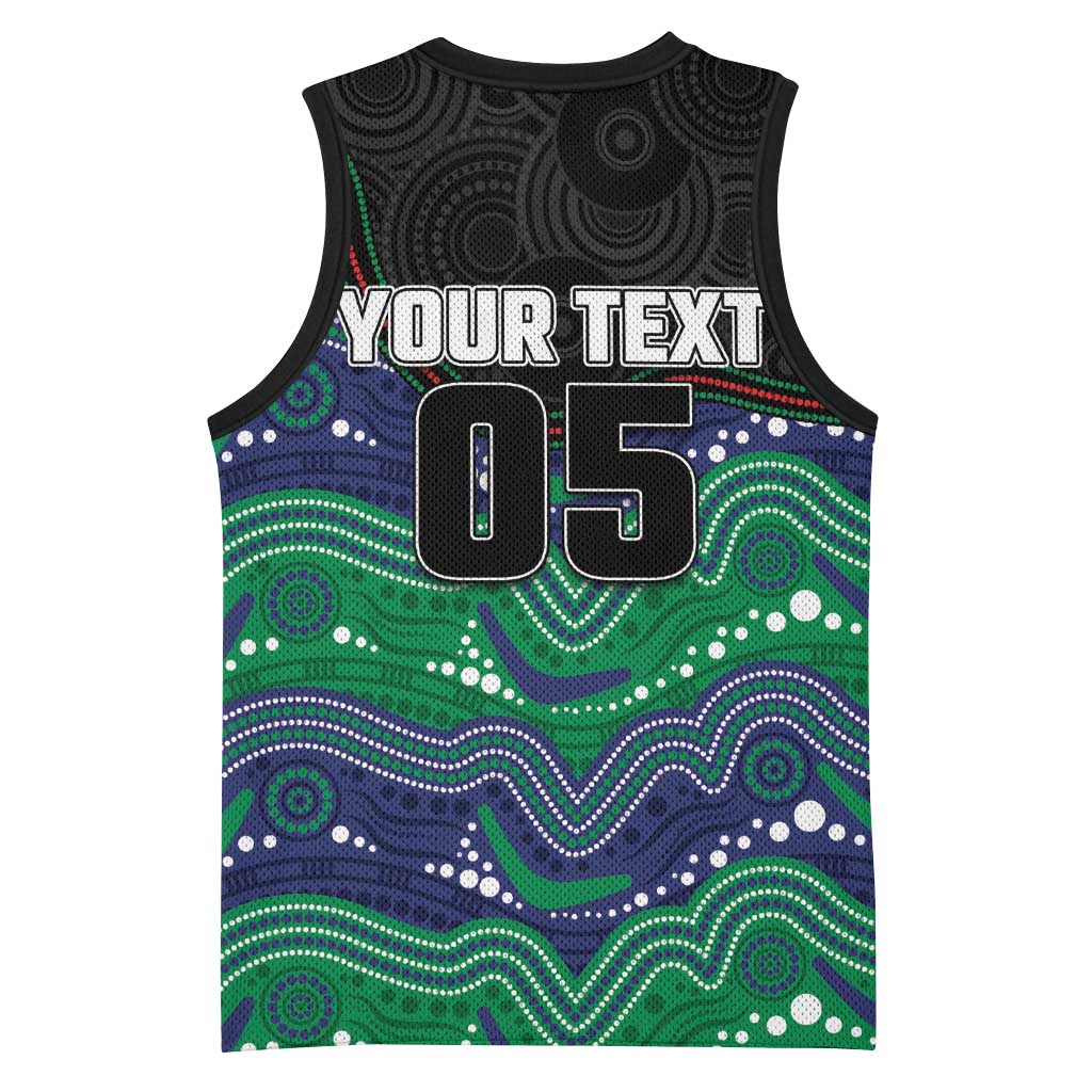 Custom Warriors Basketball Jersey Tiki Mascot With Aboriginal Indigenous