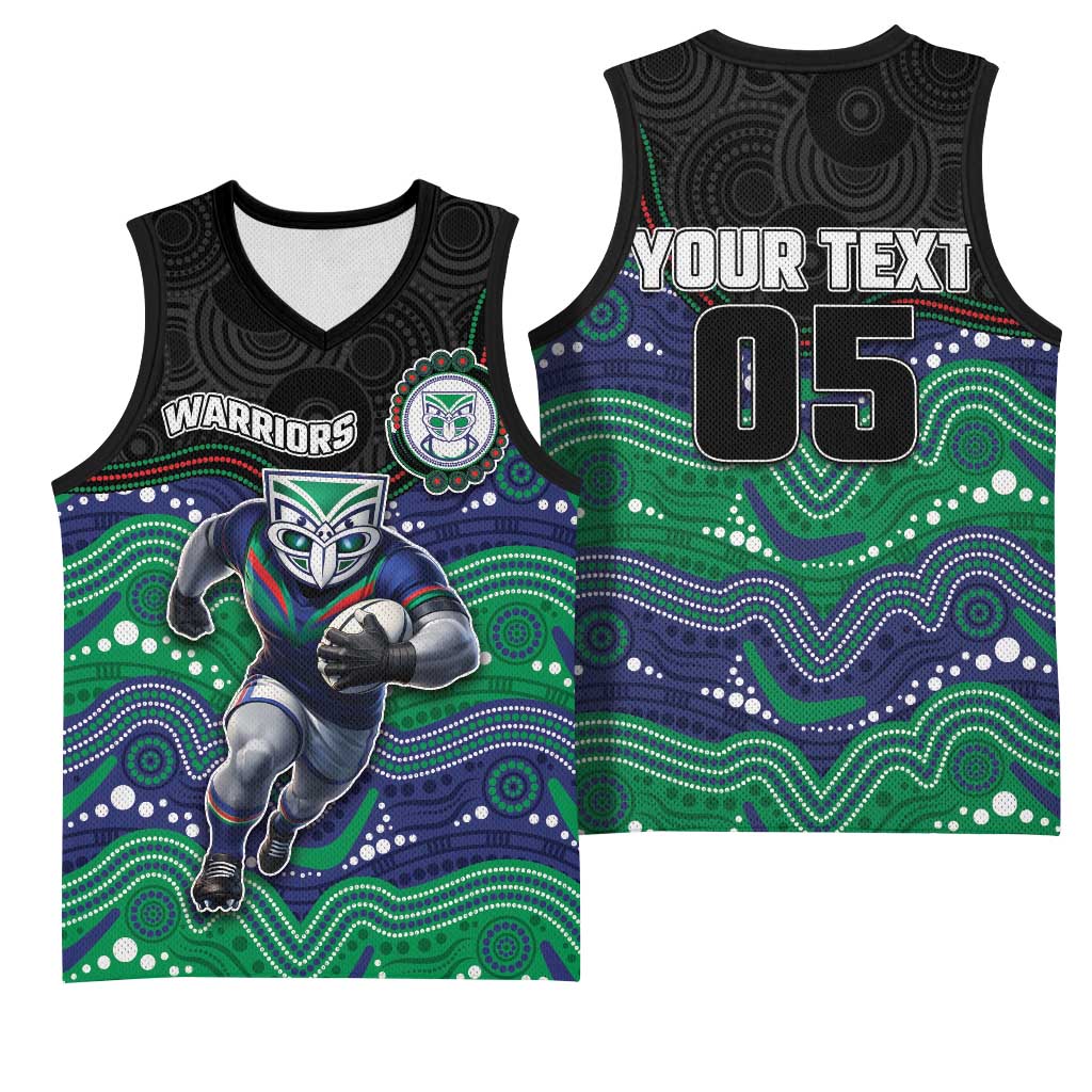 Custom Warriors Basketball Jersey Tiki Mascot With Aboriginal Indigenous