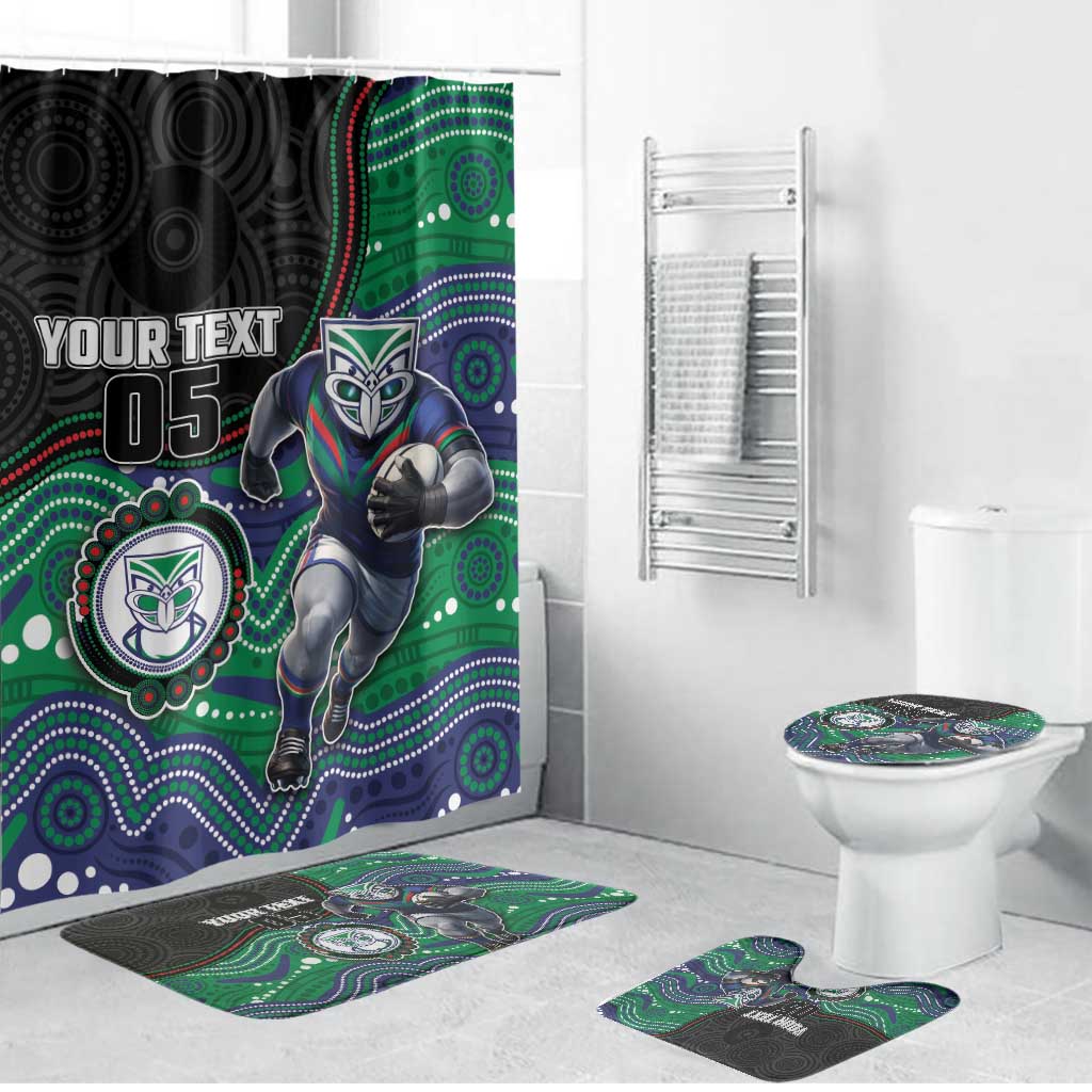 Custom Warriors Bathroom Set Tiki Mascot With Aboriginal Indigenous