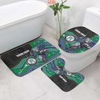 Custom Warriors Bathroom Set Tiki Mascot With Aboriginal Indigenous