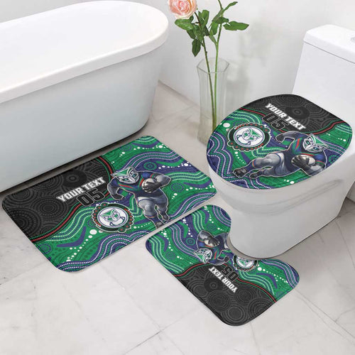 Custom Warriors Bathroom Set Tiki Mascot With Aboriginal Indigenous