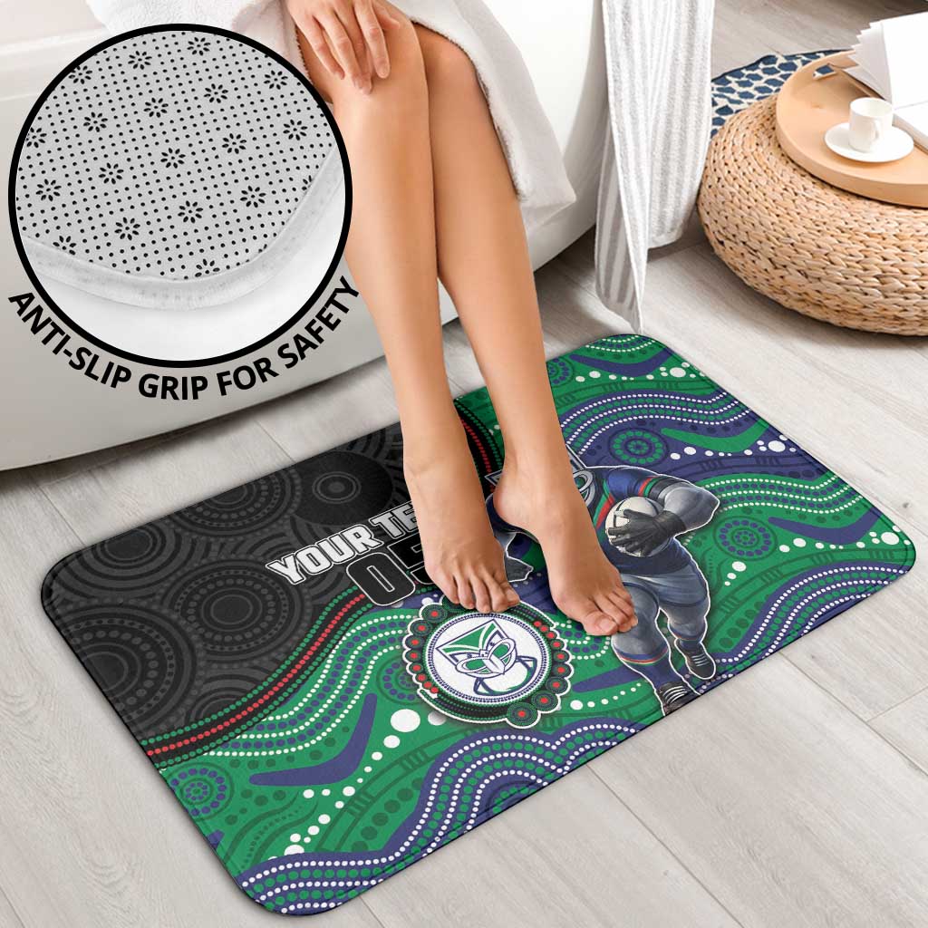 Custom Warriors Bathroom Set Tiki Mascot With Aboriginal Indigenous