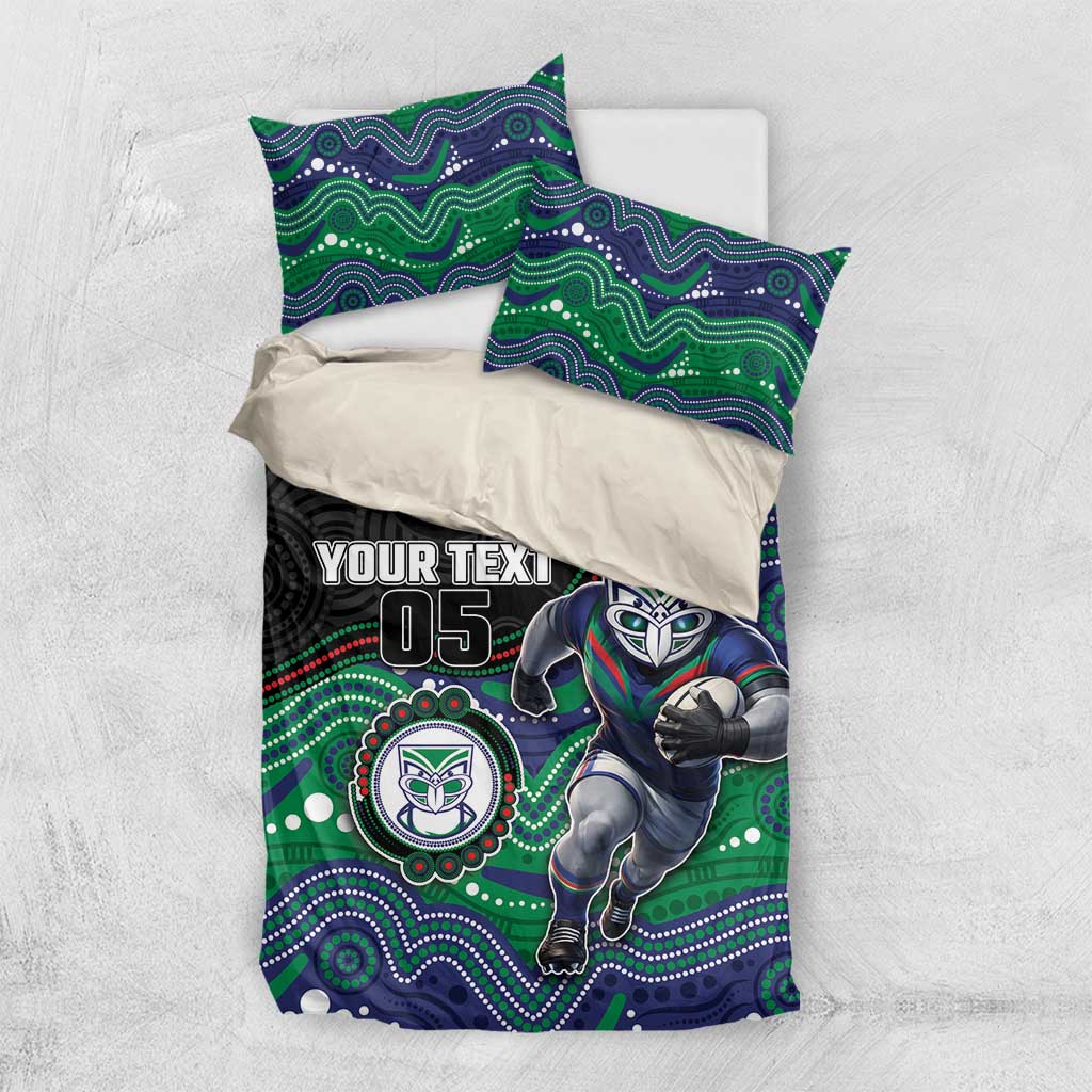 Custom Warriors Bedding Set Tiki Mascot With Aboriginal Indigenous