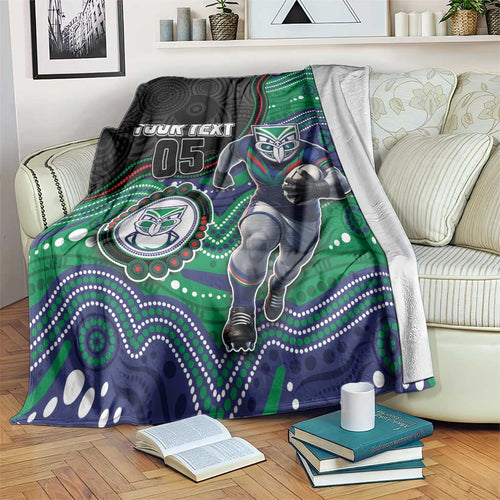 Custom Warriors Blanket Tiki Mascot With Aboriginal Indigenous