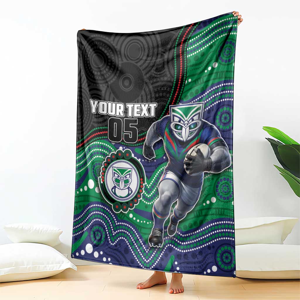 Custom Warriors Blanket Tiki Mascot With Aboriginal Indigenous