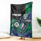 Custom Warriors Blanket Tiki Mascot With Aboriginal Indigenous