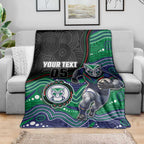 Custom Warriors Blanket Tiki Mascot With Aboriginal Indigenous
