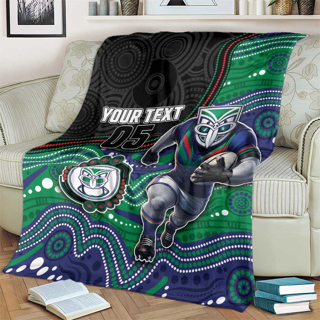 Custom Warriors Blanket Tiki Mascot With Aboriginal Indigenous
