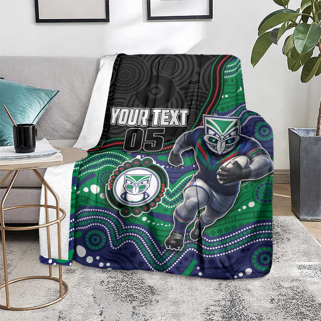 Custom Warriors Blanket Tiki Mascot With Aboriginal Indigenous