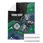 Custom Warriors Blanket Tiki Mascot With Aboriginal Indigenous