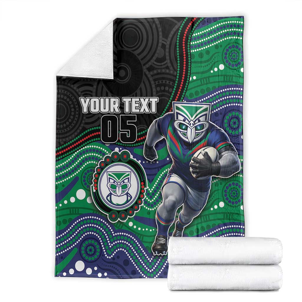 Custom Warriors Blanket Tiki Mascot With Aboriginal Indigenous