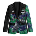 Custom Warriors Blazer Tiki Mascot With Aboriginal Indigenous