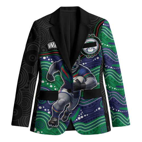 Custom Warriors Blazer Tiki Mascot With Aboriginal Indigenous