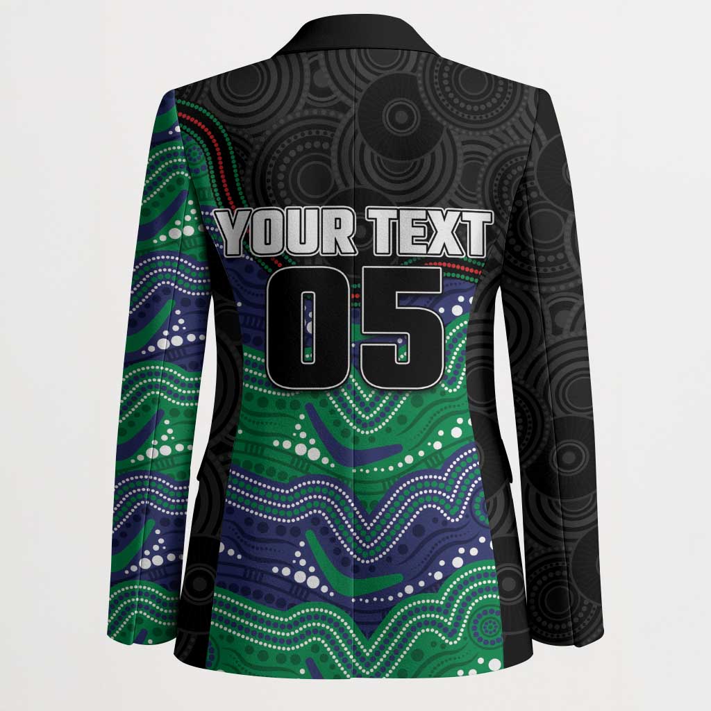 Custom Warriors Blazer Tiki Mascot With Aboriginal Indigenous
