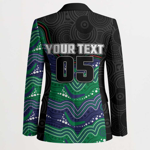 Custom Warriors Blazer Tiki Mascot With Aboriginal Indigenous