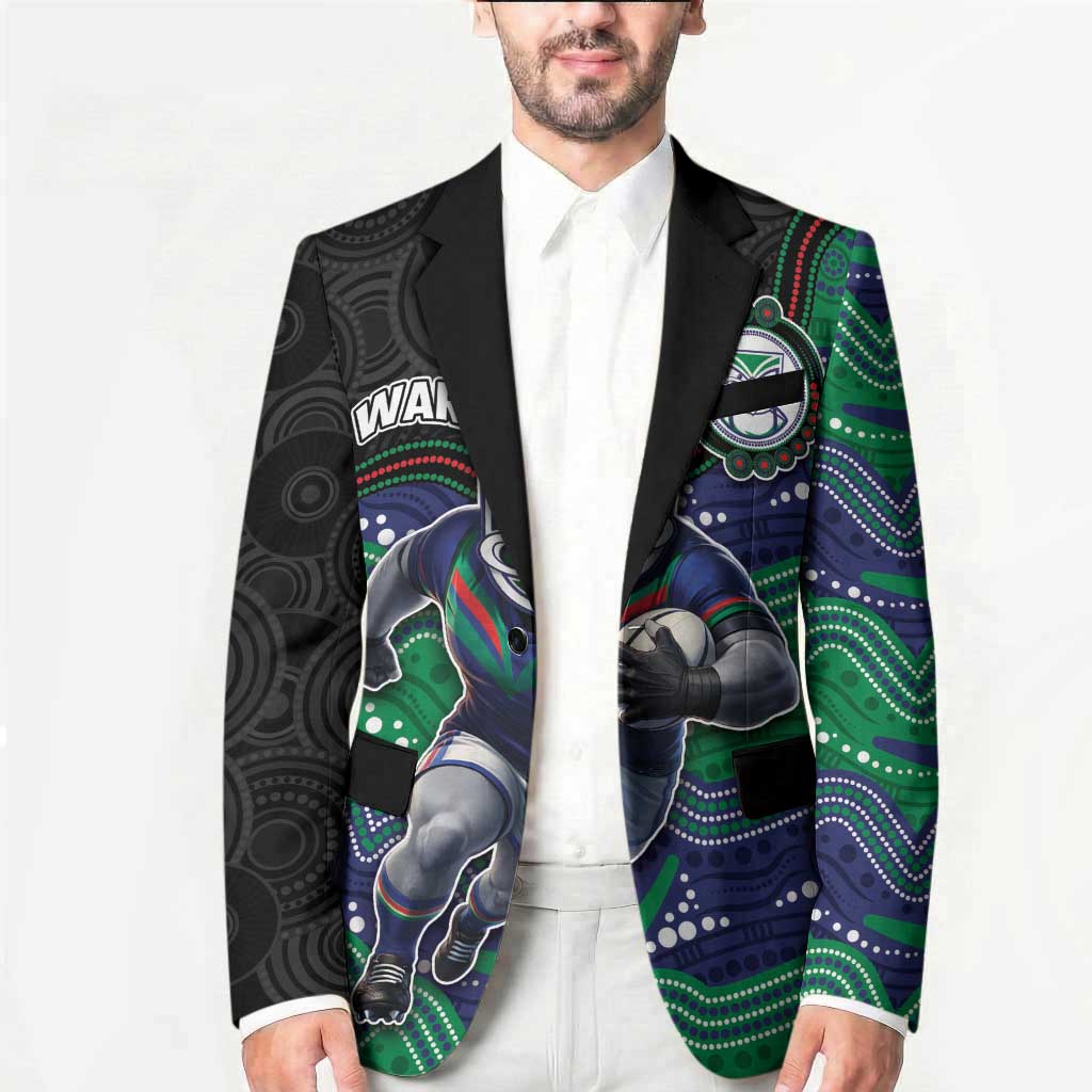 Custom Warriors Blazer Tiki Mascot With Aboriginal Indigenous