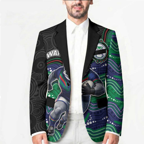 Custom Warriors Blazer Tiki Mascot With Aboriginal Indigenous