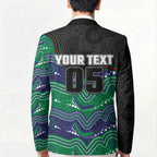 Custom Warriors Blazer Tiki Mascot With Aboriginal Indigenous