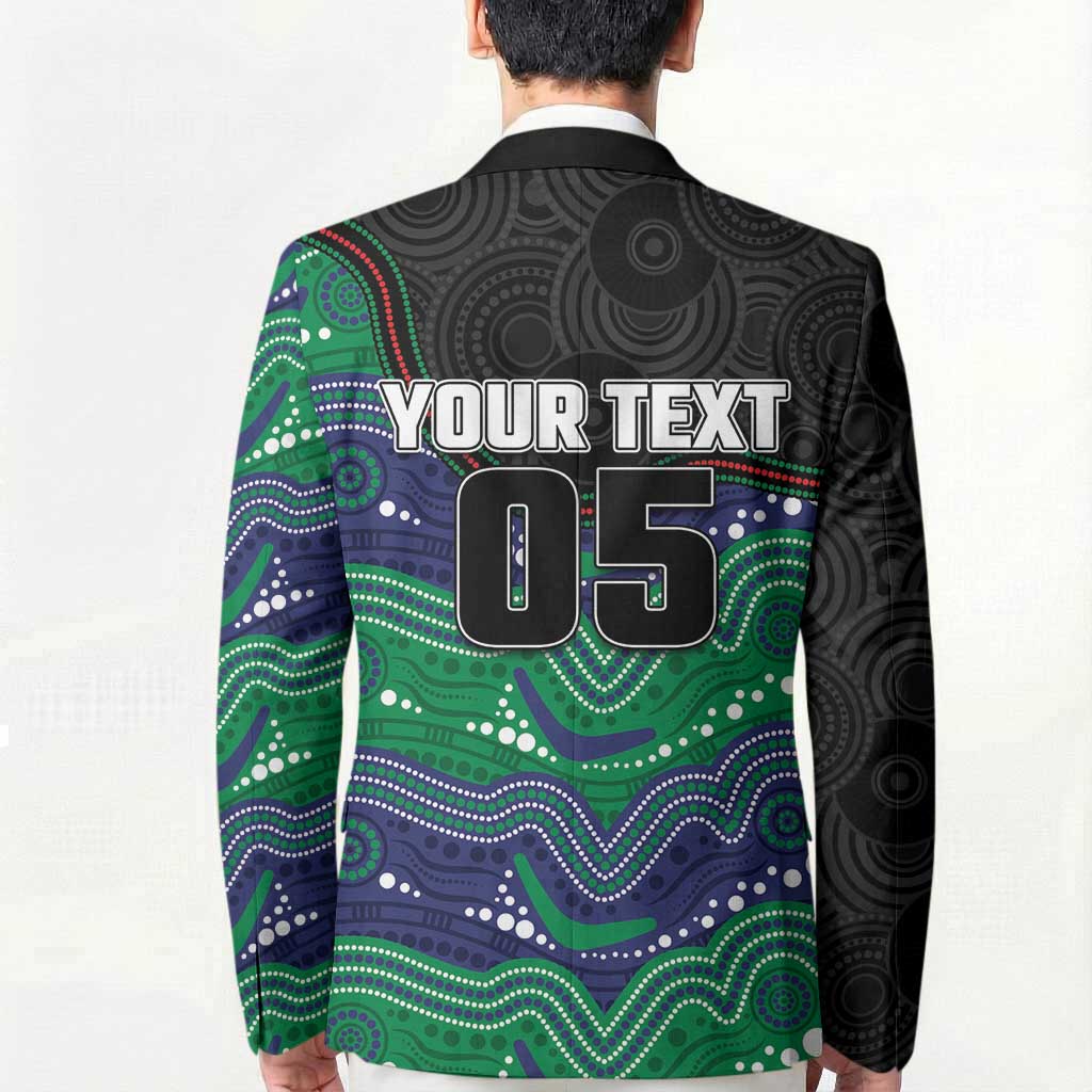 Custom Warriors Blazer Tiki Mascot With Aboriginal Indigenous