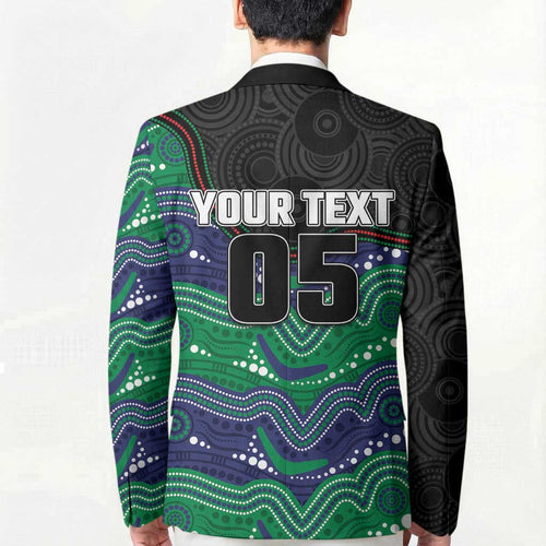 Custom Warriors Blazer Tiki Mascot With Aboriginal Indigenous