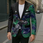 Custom Warriors Blazer Tiki Mascot With Aboriginal Indigenous
