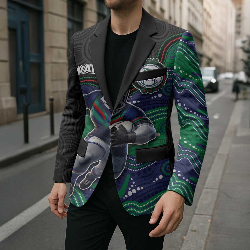 Custom Warriors Blazer Tiki Mascot With Aboriginal Indigenous